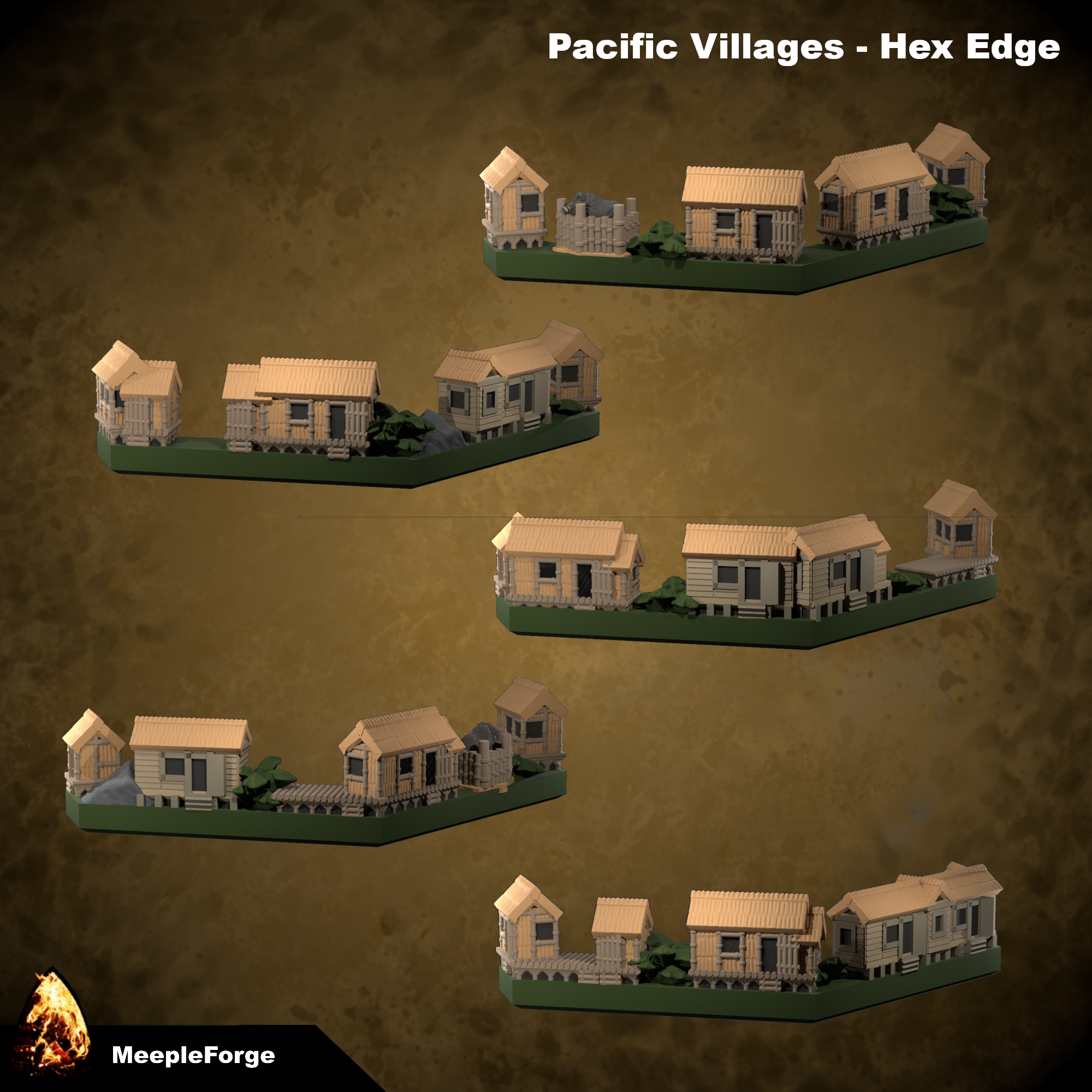 Scenery Pacific Villages Hex Edge